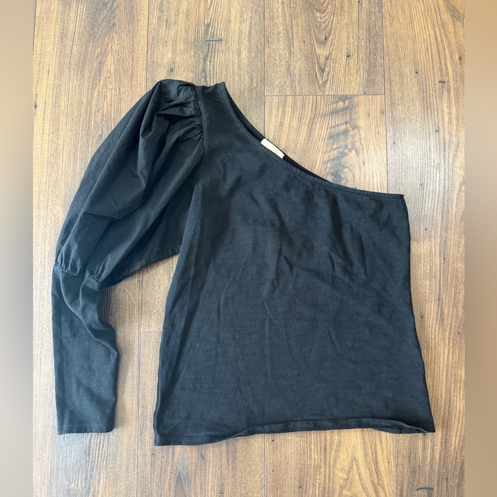 Nation LTD Black One-Shoulder Blouse